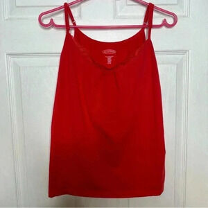 Northern Reflections Tank Top Lace Adjustable Straps Red / Orange Sz Extra Large